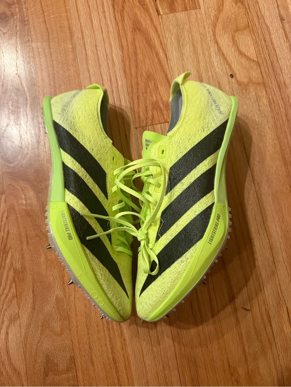 Adidas Adizero Prime SP 3 Strung Lucid 7.5 Mens Lemon Green Black Track Spikes